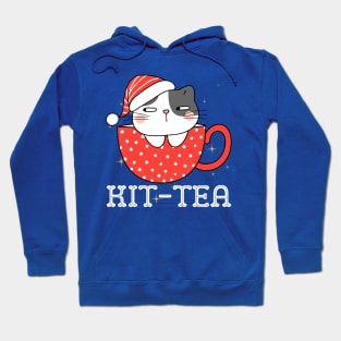 Christmas Cat Santa Kit Tea Hoodie